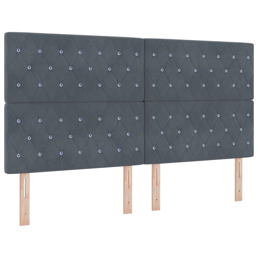 Boxspringbed met matras Donkergrijs 180 x 200 cm Fluweel