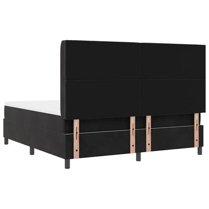 Boxspringbed met matras met LED Zwart 180 x 200 cm Fluweel