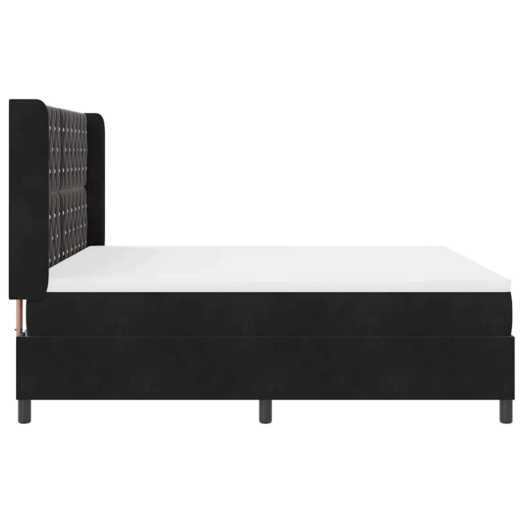 Boxspringbed met matras met LED Zwart 180 x 200 cm Fluweel