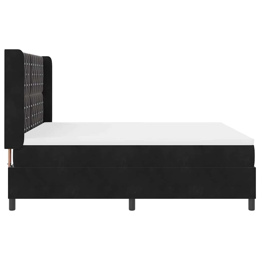 Boxspringbed met matras met LED Zwart 180 x 200 cm Fluweel