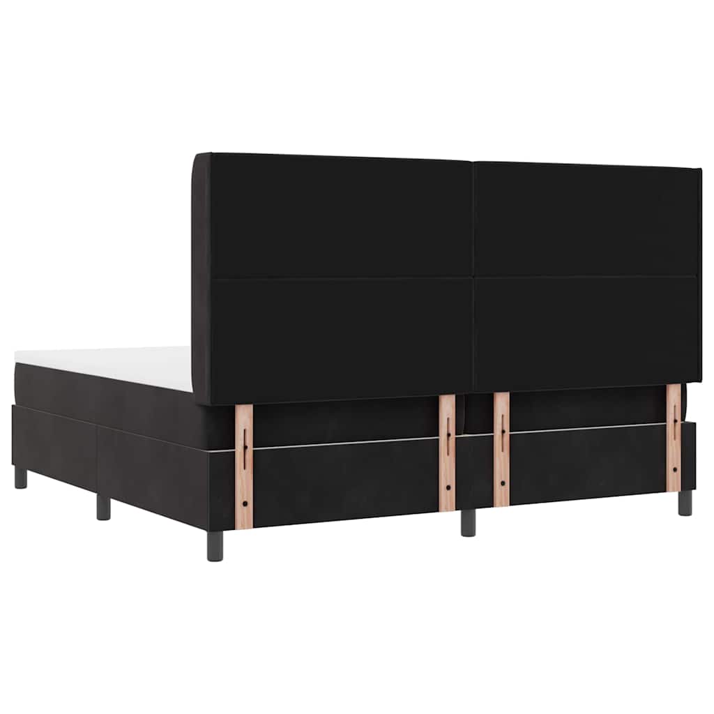 Boxspringbed met matras met LED Zwart 200 x 200 cm Fluweel