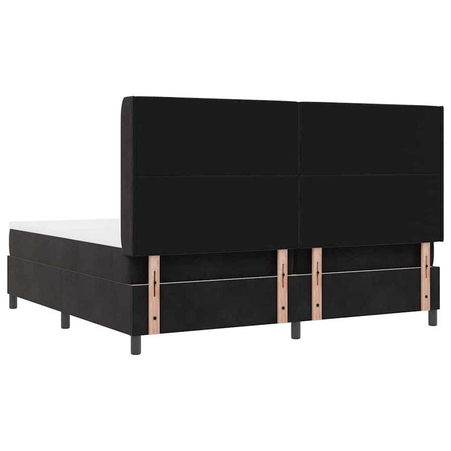 Boxspringbed met matras met LED Zwart 200 x 200 cm Fluweel