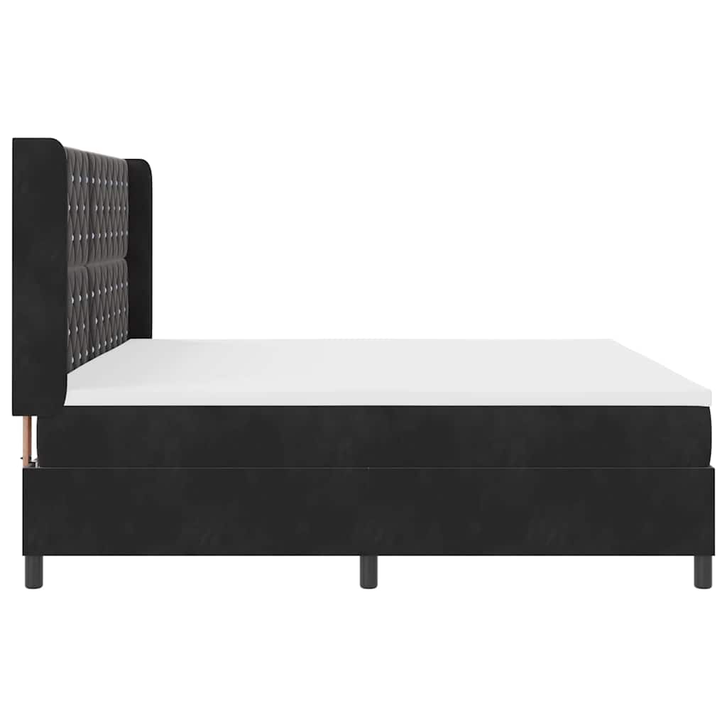 Boxspringbed met matras met LED Zwart 200 x 200 cm Fluweel