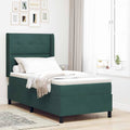Led Boxspring Bed Met Matras Fluweel Donkergroen 80 x 200 cm