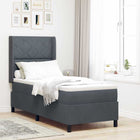 Boxspringbed 80x200 cm donkergrijs fluweel