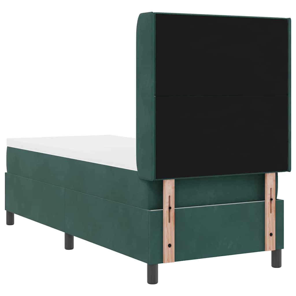Boxspringbed met hoofdeinde Donkergroen 80 x 200 cm Fluweel