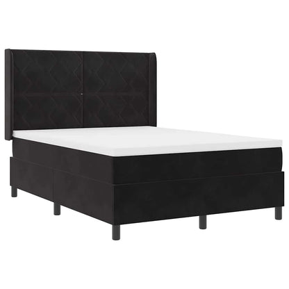 Boxspringbed met hoofdeinde Zwart 160 x 200 cm Fluweel