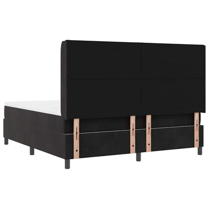 Boxspringbed met hoofdeinde Zwart 180 x 200 cm Fluweel