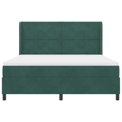 Boxspringbed met hoofdeinde Donkergroen 180 x 200 cm Fluweel