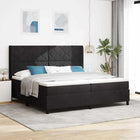 Boxspringbed met matras 200x200 cm zwart fluweel LED