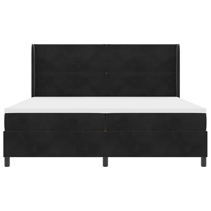 Boxspringbed met matras met LED Zwart 200 x 200 cm Fluweel