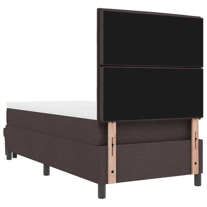 Boxspringbed met hoofdeinde Donkerbruin 80 x 200 cm Stof
