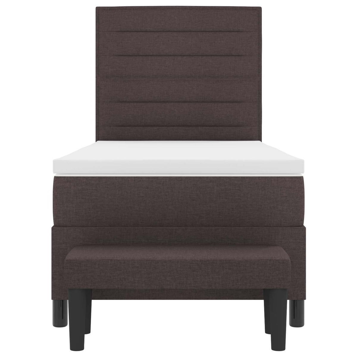 Boxspringbed met hoofdeinde Donkerbruin 80 x 200 cm Stof