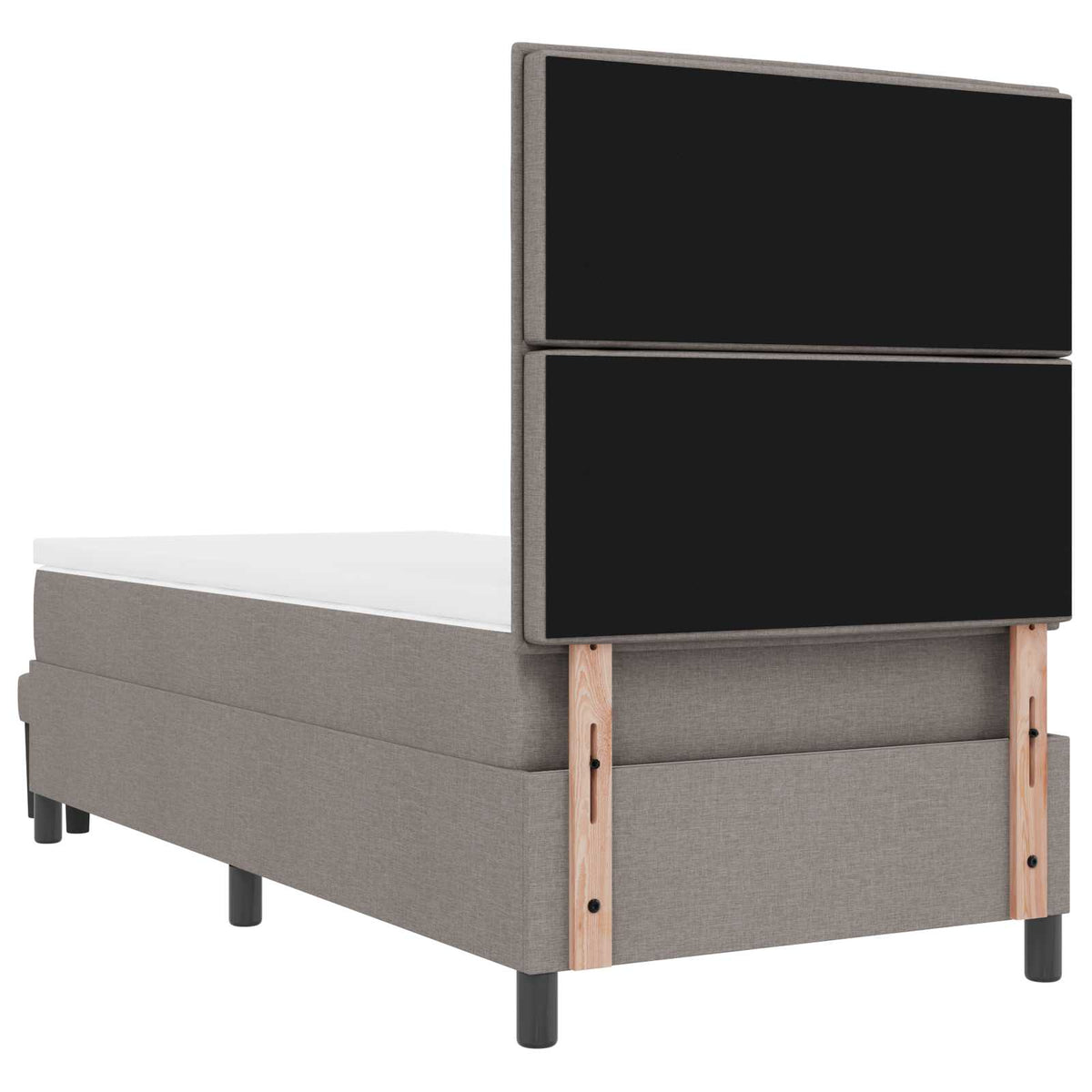 Boxspringbed met hoofdeinde Taupe 80 x 200 cm Stof