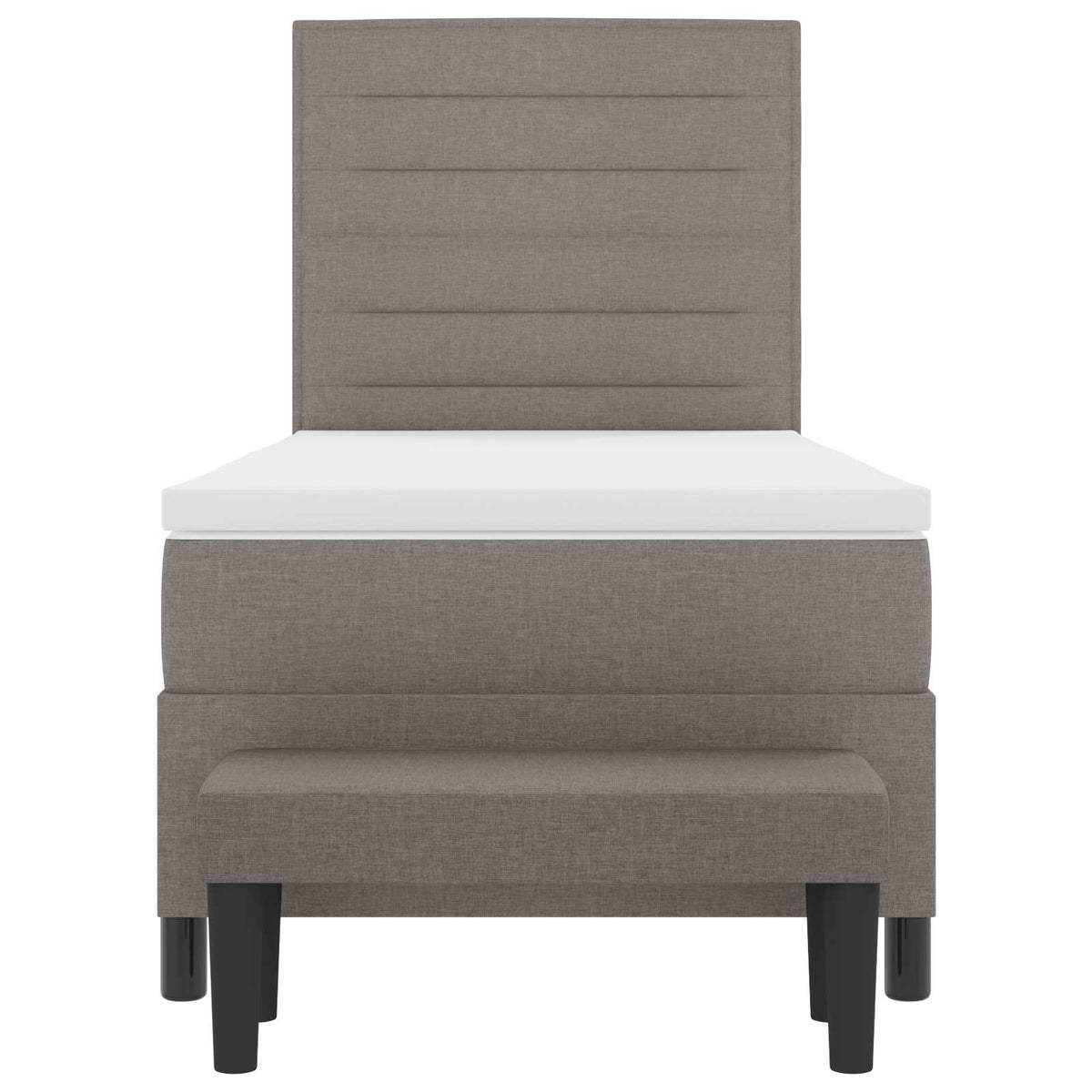 Boxspringbed met hoofdeinde Taupe 80 x 200 cm Stof