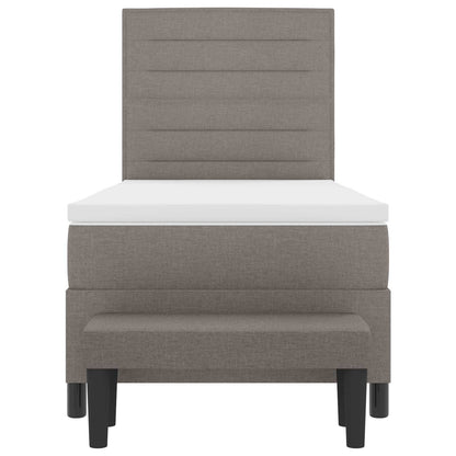 Boxspringbed met hoofdeinde Taupe 80 x 200 cm Stof