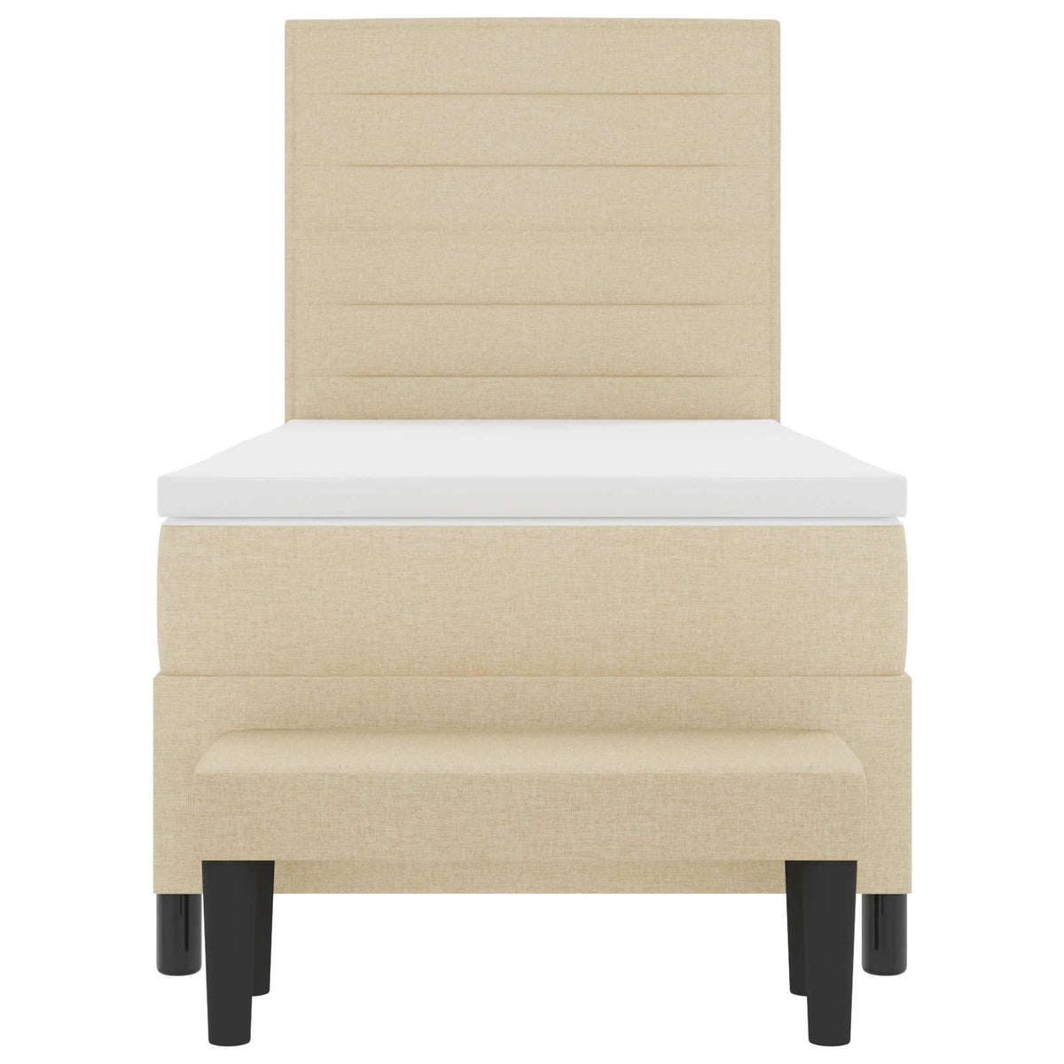 Boxspringbed met hoofdeinde Crème 80 x 200 cm Stof