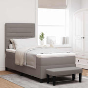 Boxspringbed 90x200 cm taupe met matras