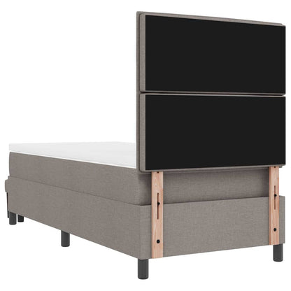 Boxspringbed met matras en bank stof taupe 90x200 cm
