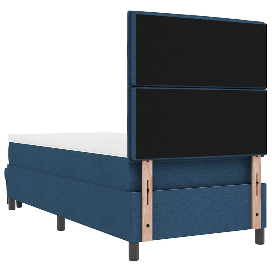 Boxspringbed met hoofdeinde Blauw 100 x 200 cm Stof
