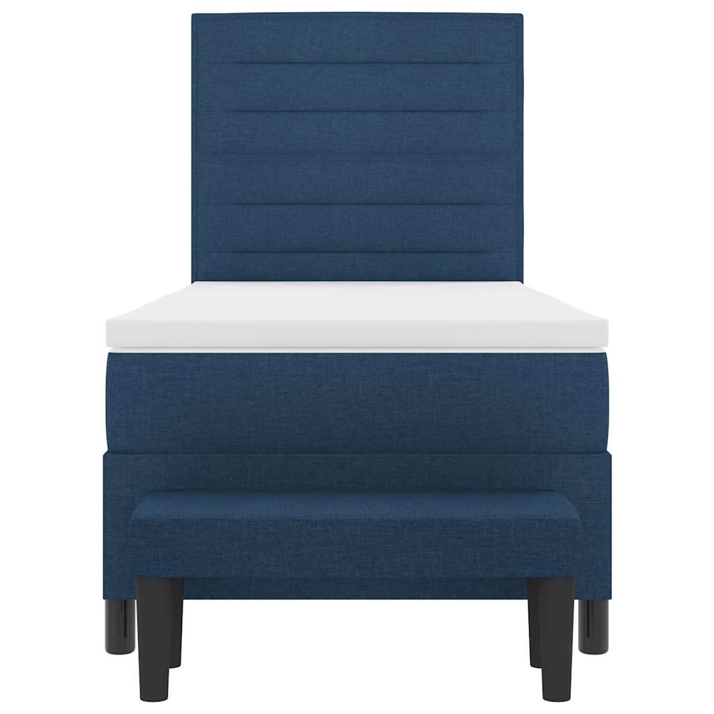 Boxspringbed met hoofdeinde Blauw 100 x 200 cm Stof