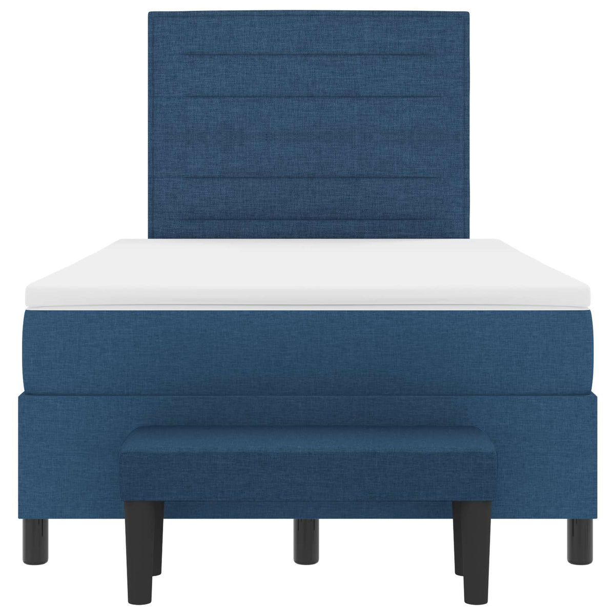 Boxspringbed met hoofdeinde Blauw 120 x 190 cm Stof