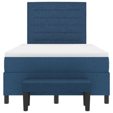 Boxspringbed met hoofdeinde Blauw 120 x 190 cm Stof