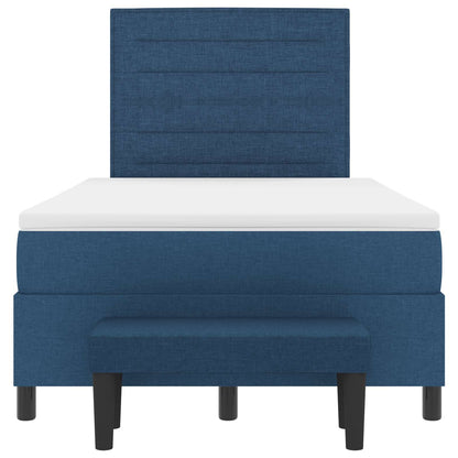 Boxspringbed met hoofdeinde Blauw 120 x 190 cm Stof