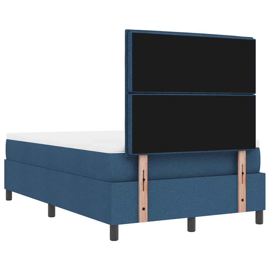 Boxspringbed met hoofdeinde Blauw 120 x 200 cm Stof