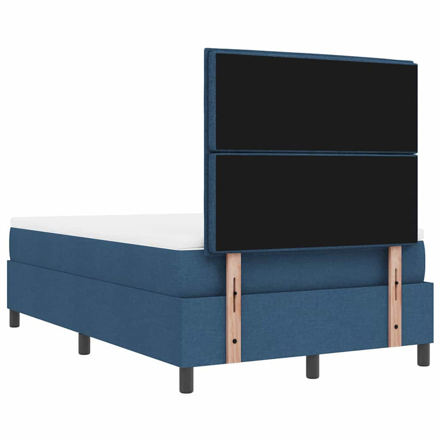 Boxspringbed met hoofdeinde Blauw 120 x 200 cm Stof