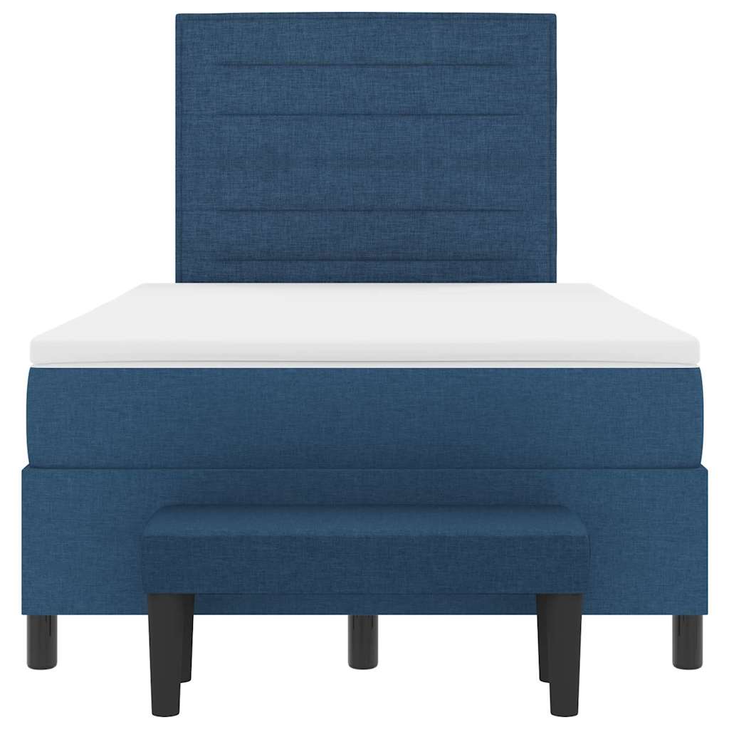 Boxspringbed met hoofdeinde Blauw 120 x 200 cm Stof
