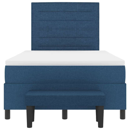 Boxspringbed met hoofdeinde Blauw 120 x 200 cm Stof