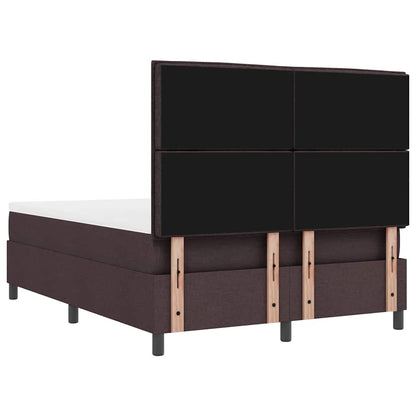 Boxspringbed met kussen Donkerbruin 140 x 190 cm Stof