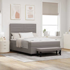 Boxspringbed taupe 160x200 cm stof