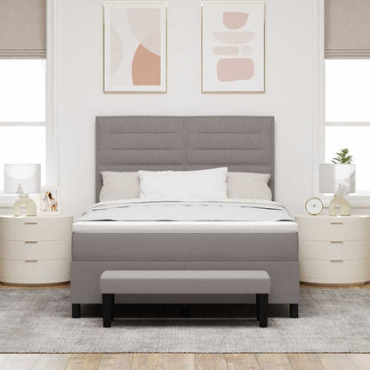 Boxspringbed met hoofdeinde Taupe 160 x 200 cm Stof