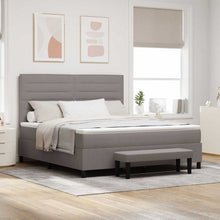 Boxspringbed met hoofdeinde Taupe 180 x 200 cm Stof