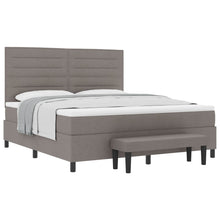 Boxspringbed met hoofdeinde Taupe 180 x 200 cm Stof