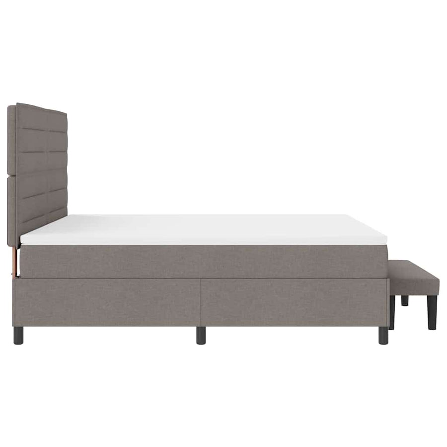 Boxspringbed met hoofdeinde Taupe 180 x 200 cm Stof