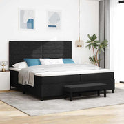 Boxspringbed met matras 200x200 cm zwart
