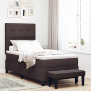 Boxspringbed 80x200 cm donkerbruin stof