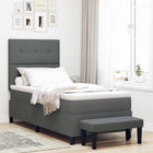 Boxspringbed 90x190 cm donkergrijs stof