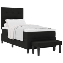 Boxspringbed met hoofdeinde Zwart 100 x 200 cm Stof