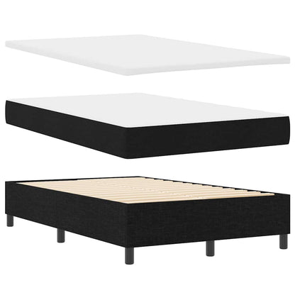 Boxspringbed met kussen met hoofdeinde Zwart 120 x 190 cm Stof