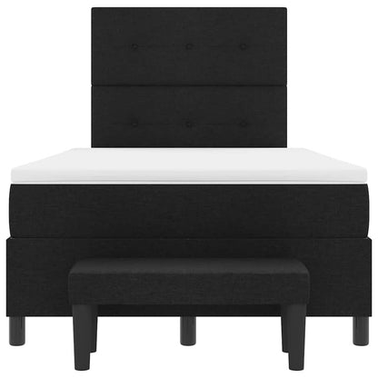 Boxspringbed met kussen met hoofdeinde Zwart 120 x 190 cm Stof