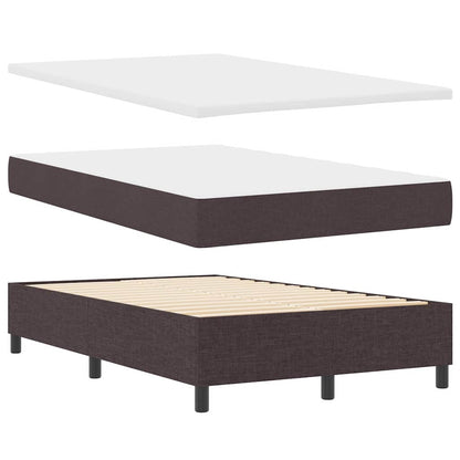 Boxspringbed met kussen Donkerbruin 120 x 190 cm Stof