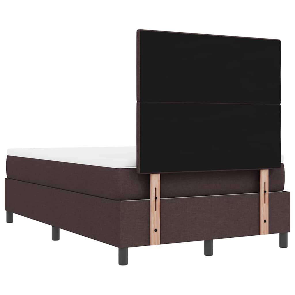 Boxspringbed met kussen Donkerbruin 120 x 190 cm Stof