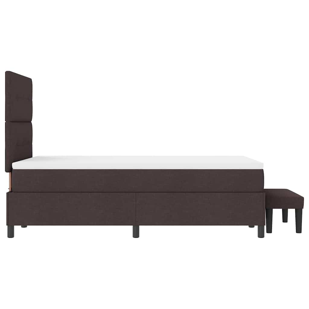 Boxspringbed met kussen Donkerbruin 120 x 190 cm Stof