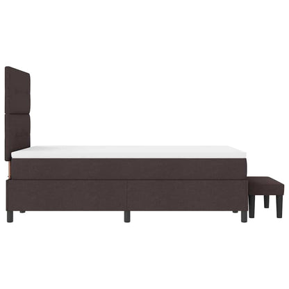 Boxspringbed met kussen Donkerbruin 120 x 190 cm Stof