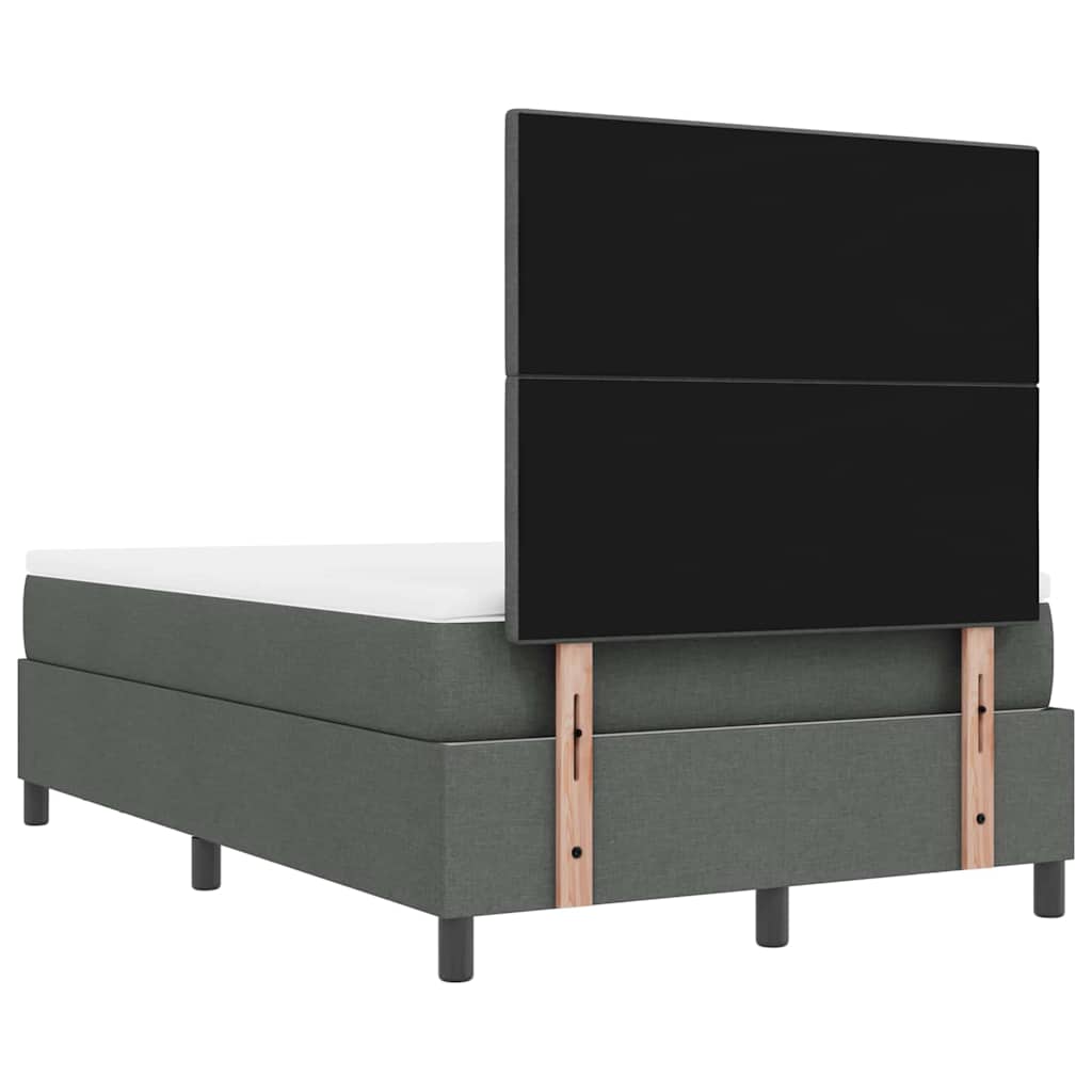 Boxspringbed met kussen Donkergrijs 120 x 200 cm Stof