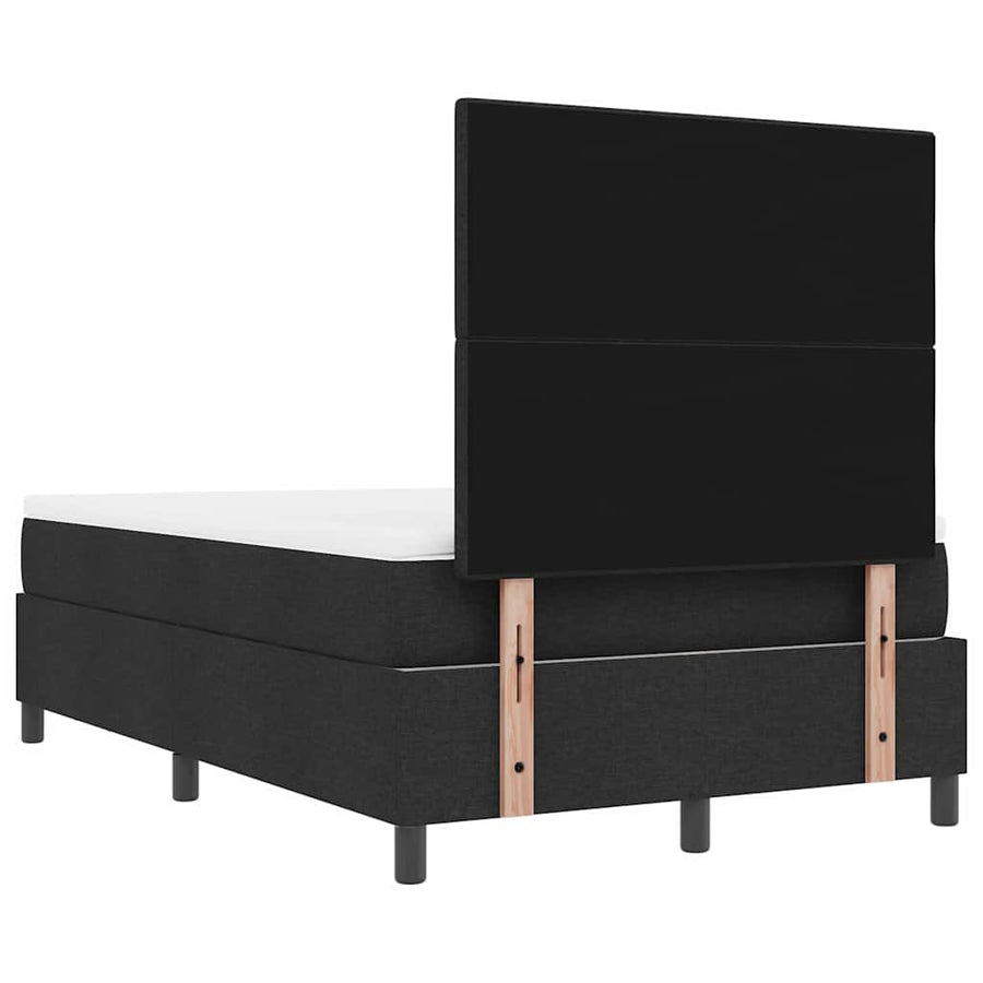 Boxspringbed met kussen met hoofdeinde Zwart 120 x 200 cm Stof